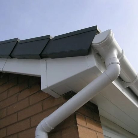 New white uPVC fascia, soffit and guttering on a Surrey home by Tresan Roofing
